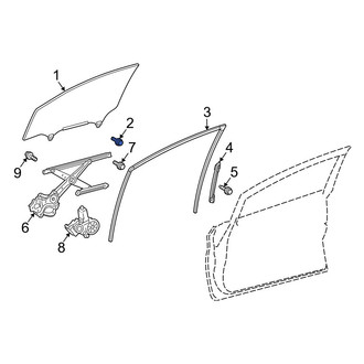 Toyota OE - Rear Door Glass Bolt