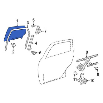 Toyota OE - Front Right Door Glass