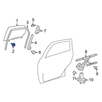 Toyota OE - Rear Door Glass Bolt
