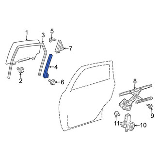 Toyota OE - Rear Left Door Window Division Bar