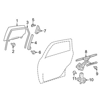 Toyota OE - Rear Door - Glass & Hardware
