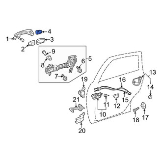 Toyota OE - Rear Exterior Door Handle Cover