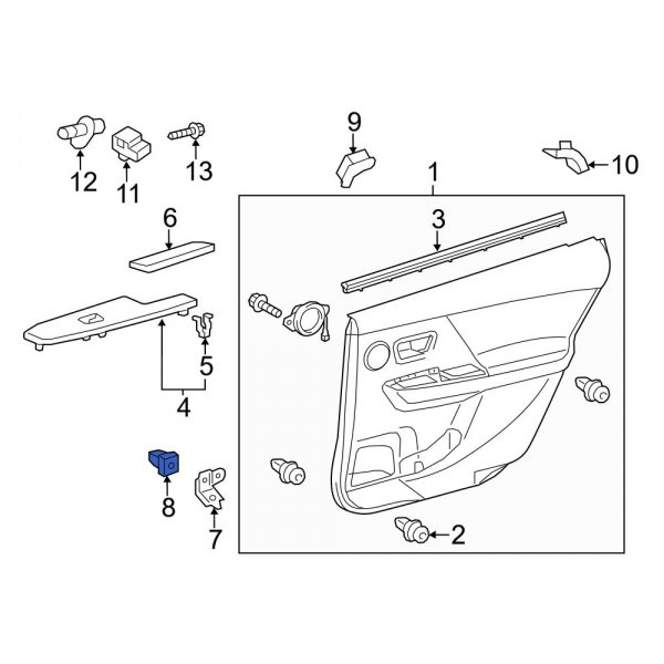 Interior Door Handle Grommet