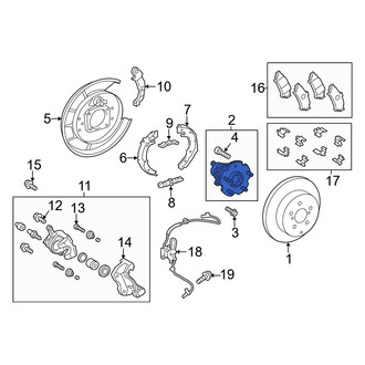 Toyota OE - Rear Wheel Bearing and Hub Assembly