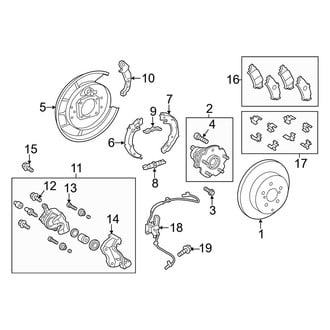 Toyota OE - Rear Suspension - Brake Components