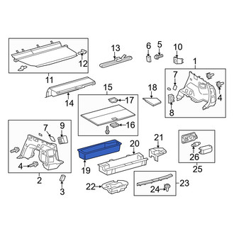 Toyota OE - Rear Trunk Floor Storage Box