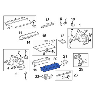 Toyota OE - Rear Trunk Floor Storage Box