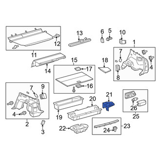 Toyota OE - Rear Right Trunk Floor Storage Box