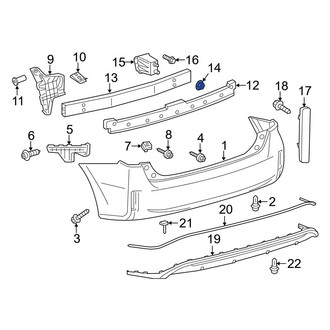 Toyota OE - Bumper Impact Bar Nut