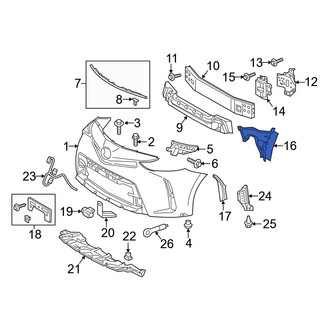 Toyota OE - Front Left Radiator Support Air Duct