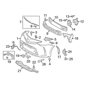 Toyota OE - Front Bumper & Grille - Bumper & Components