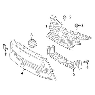 Toyota OE - Front Bumper & Grille - Grille & Components