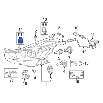 Toyota OE - Right Upper Outer Headlight Bracket