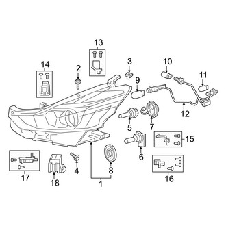 Toyota OE - Front Lamps - Headlamp Components (Halogen)