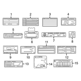 Toyota OE - Information Labels - Labels