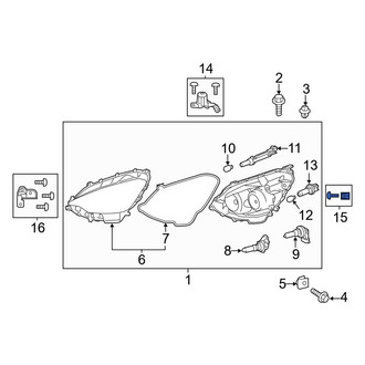 Toyota OE - Front Left Lower Outer Headlight Restoration Kit
