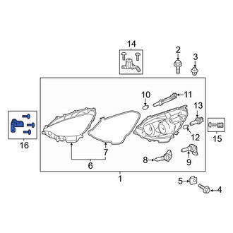 Toyota OE - Front Left Lower Inner Headlight Restoration Kit
