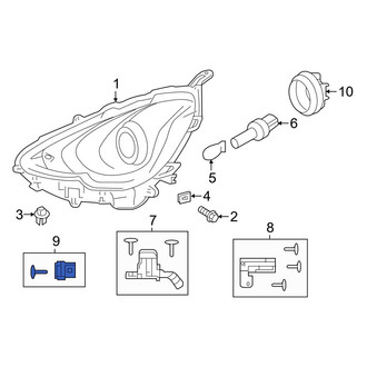 Toyota OE - Front Left Lower Inner Headlight Restoration Kit