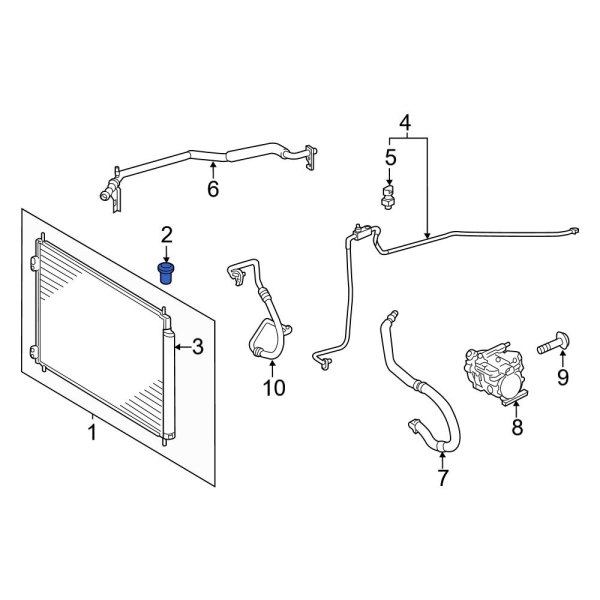 A/C Condenser Bracket Insulator