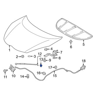 Toyota OE - Hood Prop Rod Clip