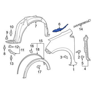 Toyota OE - Right Fender Seal