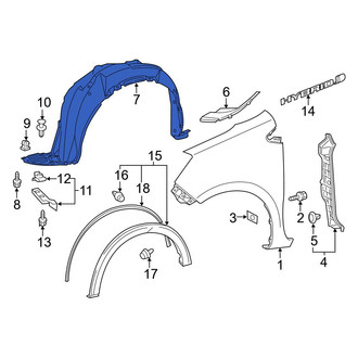 Toyota OE - Front Left Fender Splash Shield