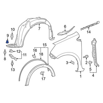 Toyota OE - Fender Liner Grommet