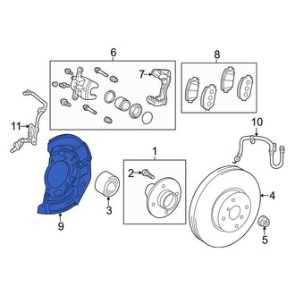 Toyota OE - Front Left Brake Dust Shield