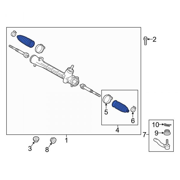 Rack and Pinion Bellows