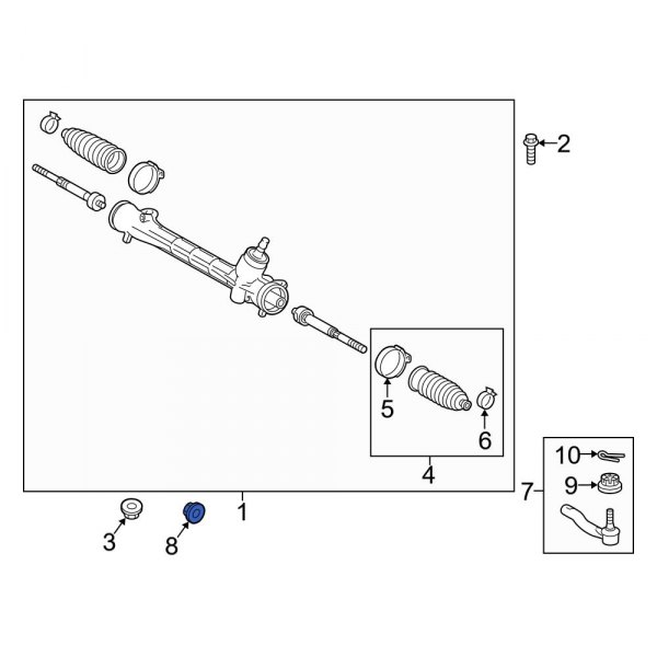 Steering Tie Rod Nut