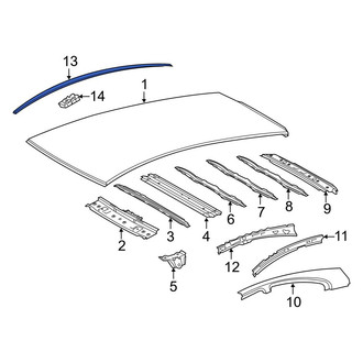 Toyota OE - Left Roof Molding