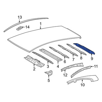 Toyota OE - Rear Roof Header Panel