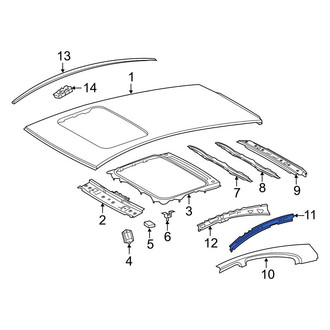 Toyota OE - Left Inner Roof Side Rail