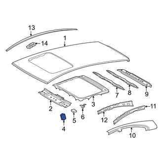 Toyota OE - Right Sunroof Reinforcement Bracket