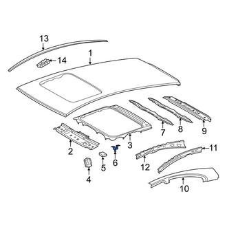 Toyota OE - Left Sunroof Reinforcement Bracket