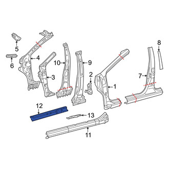 Toyota OE - Left Floor Side Rail