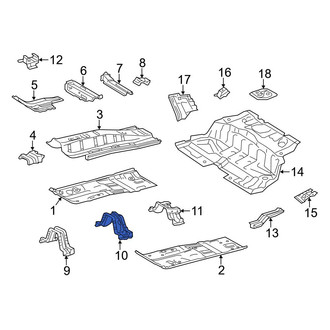 Toyota OE - Front Center Floor Pan Reinforcement