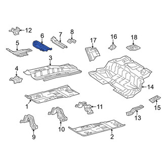 Toyota OE - Rear Left Floor Pan Crossmember