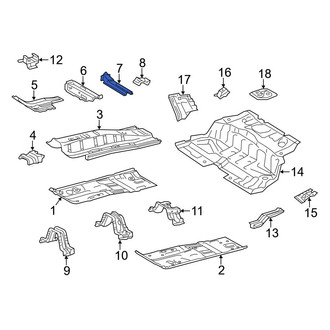 Toyota OE - Front Right Floor Pan Crossmember