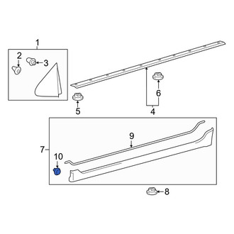 Toyota OE - Upper Rocker Panel Molding Clip