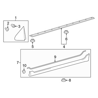 Toyota OE - Pillars, Rocker & Floor - Exterior Trim