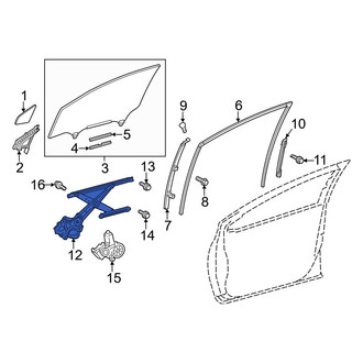 Toyota OE - Front Right Window Regulator