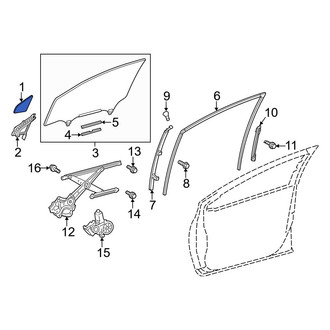 Toyota OE - Front Left Vent Window Assembly