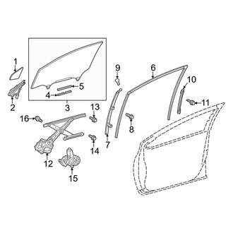 Toyota OE - Front Door - Glass & Hardware
