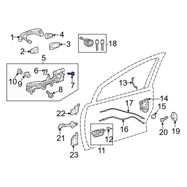 Exterior Door Handle Base Screw