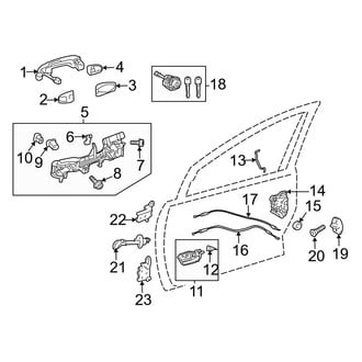 Toyota OE - Front Door - Lock & Hardware