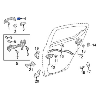 Toyota OE - Rear Outer Exterior Door Handle Cover