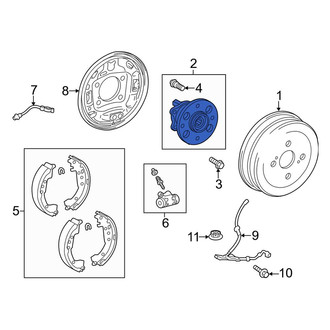 Toyota OE - Rear Wheel Bearing and Hub Assembly
