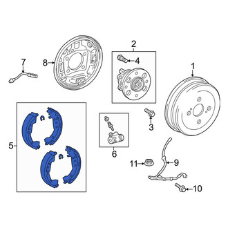 Toyota OE - Rear Drum Brake Shoe