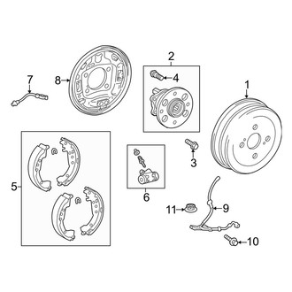 Toyota OE - Rear Suspension - Brake Components